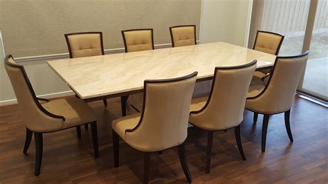 The d894 faux marble pedestal base dining table, made by global furniture, is brought to you by value city furniture. Asana Marble Dining Table with 8 Chairs | Marble King