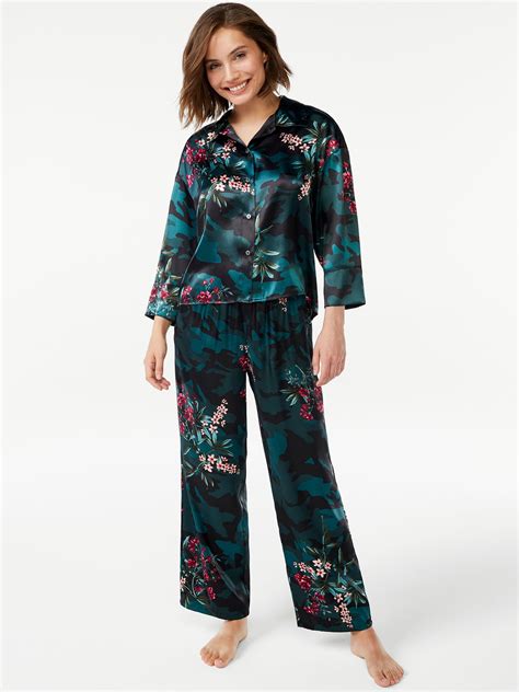Joyspun Womens Satin Pajama Sleep Set 2 Piece Sizes Up To 3x