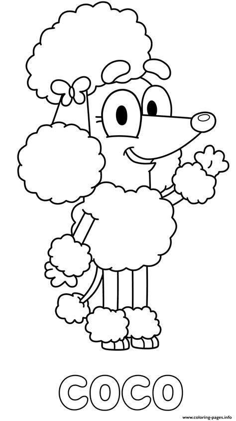 It was bred in france and is famous for its curly, fluffy coat. Poodle Coco Coloring Pages Printable