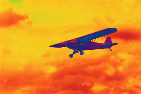 Airplane Orange Sky Photograph By Mike Loudermilk Fine Art America