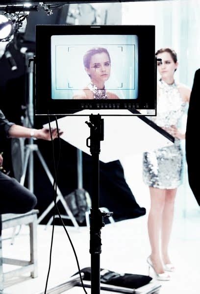 Behind The Scene Picture Of Emma Watson For The New Lanc Me Campaign Blanc Expert Emma Watson