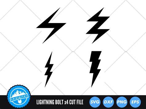 Lightning Bolt SVG | Lightning Cut File | Thunder SVG By LD Digital