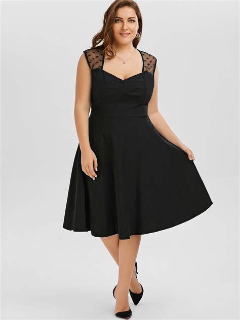 Katie Plus Size Black Retro Dress - Vintage Clothing Online - 1950s Glam