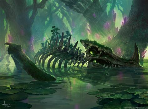 Swamp Mtg Art From Ikoria Set By Svetlin Velinov Art Of Magic The
