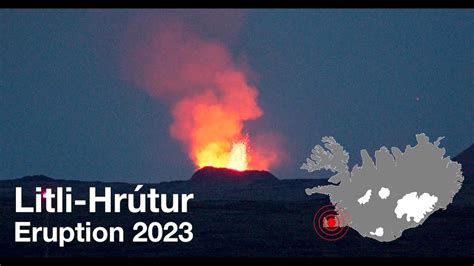 Litli Hrutur Eruption Iceland K Hdr Youtube