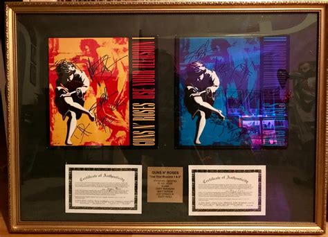 Guns N Roses Fully Autographed Use Your Illusion 1 And 2 Records In
