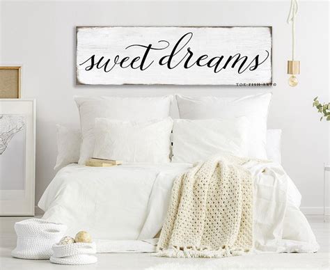 Sweet Dreams Bedroom Sign Canvas Print Modern Farmhouse Wall Etsy