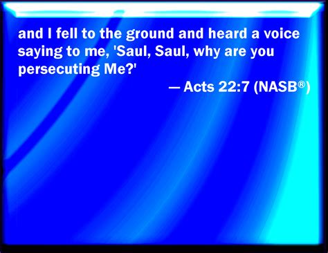 Acts 227 And I Fell To The Ground And Heard A Voice Saying To Me