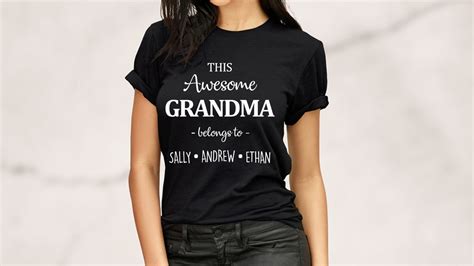 This Awesome Grandma Belongs Tocustom Name Shirtgrandma Etsy