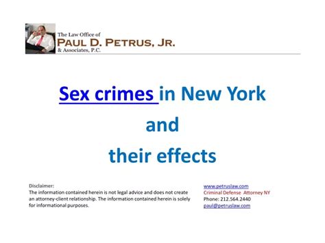 Ppt Sex Crimes In New York And Their Effects Powerpoint Presentation