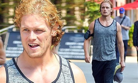 Sam Heughan Shows Off His Bulging Biceps In Vest After Trip To Gym In