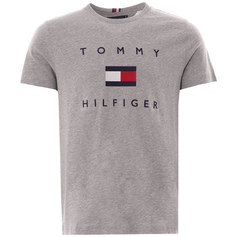 Tommy Hilfiger Flag Logo T Shirt Grey Heather 14313 Pg5