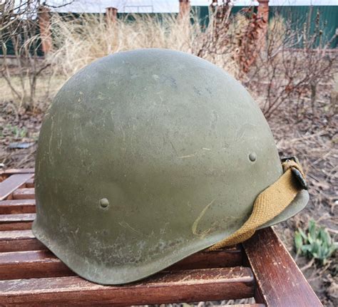 Original Military Helmet Ssh 40 Steel Ww2 Soviet Army Rkka Wwii Russian