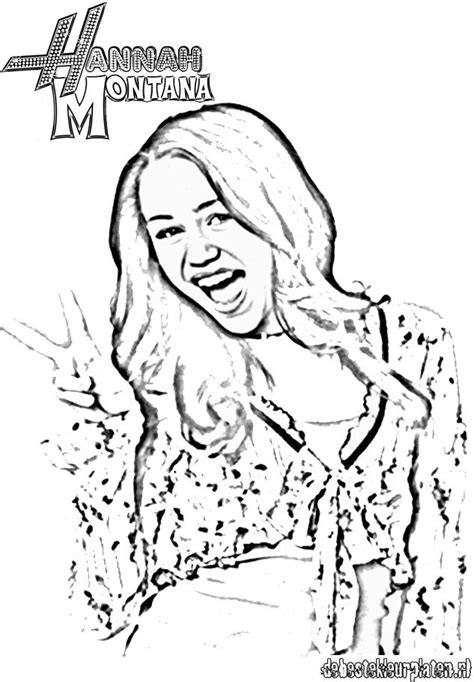 Desenhos De Hannah Montana Sorrindo Para Colorir E Imprimir PDMREA