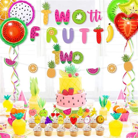 Twotti Frutti Birthday Decorations Set Tutti Frutti Theme Etsy