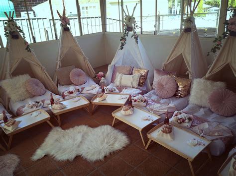 Ladies Hens Teepee Party Birthday Sleepover Ideas Sleepover Party Teepee Party