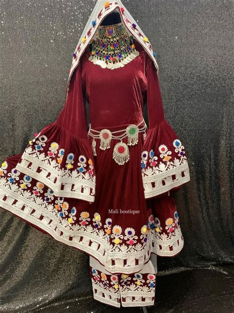 Roya Afghan Kuchi Dress Afghan Traditional Dress With Full Embroidery