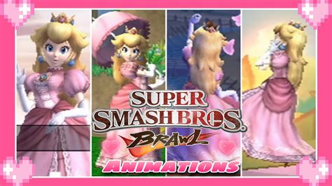 💗 Super Smash Bros Brawl Peach Animations 💗 Youtube