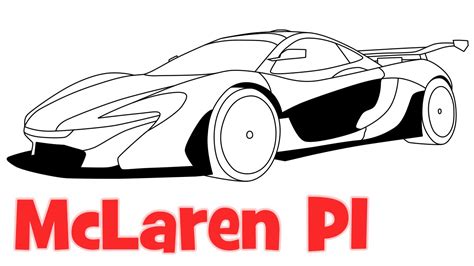 How to draw McLaren P1 sports car - Как нарисовать спортивную машину