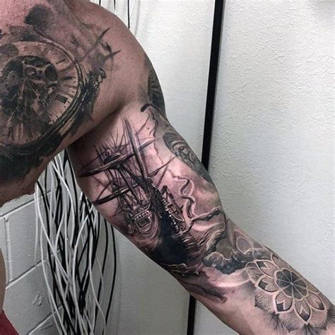 70 Ship Tattoo Ideas For Men A Sea Of Sailor Designs Tattoo Sleeve Designs Sleeve Tattoos