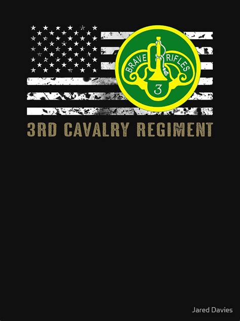 3rd Cavalry Regiment Distressed Flag T Shirt For Sale By