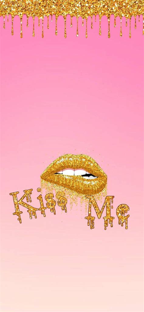 Download Kiss Me Cute Girly Phone Wallpaper