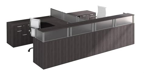 Modern Two Person Reception Desk Pl Laminate By Harmony Collection