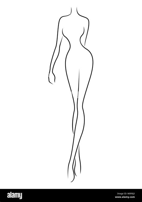 female body illustration outline cut out stock images and pictures page 2 alamy