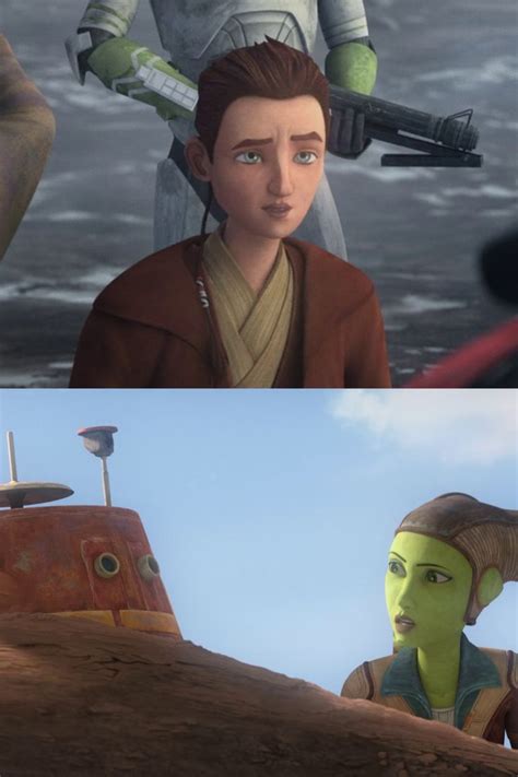 Two Pictures With The Same Character In Star Wars