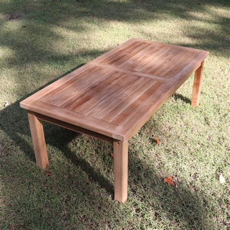 Teak Outdoor Porch Coffee Table Backyard Patio Furniture For Sale