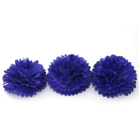 3 Royal Blue Cornflower Artificial Flowers Silk Flower Etsy