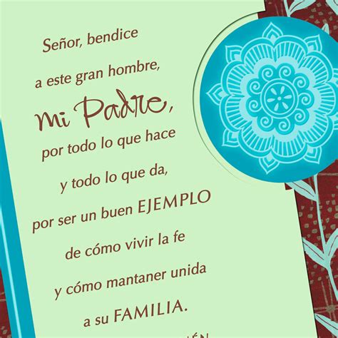 My Prayer For You Dad Spanish Language Religious Birthday Card
