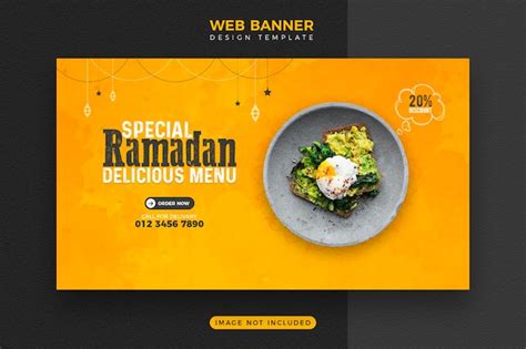 Premium Psd Ramadan Food Web Banner Template Design