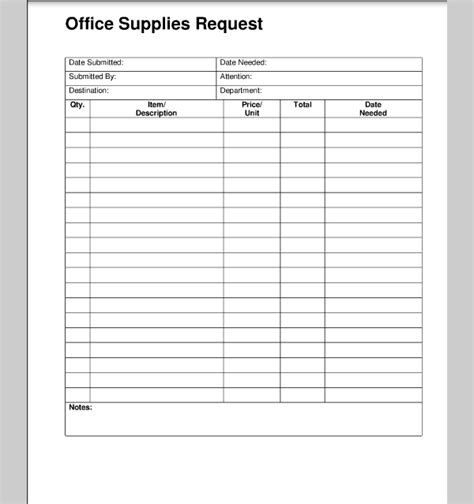 Supplies Order Form Awesome Design Layout Templates