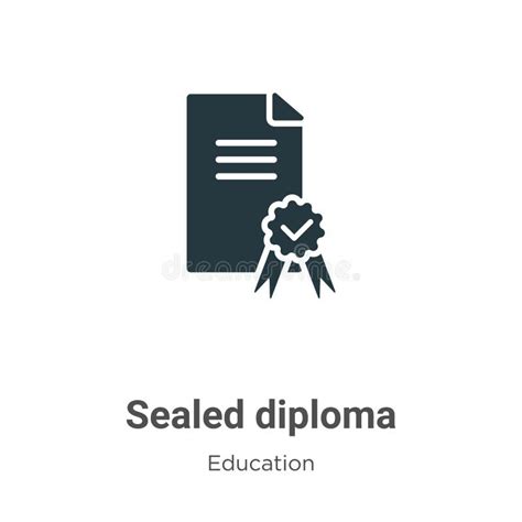 Sealed Diploma Icon Vector Sign And Symbol Isolated On White Background