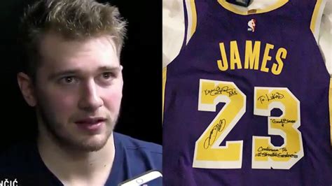 Luka Doncic GIFTED LeBron James Jersey After Losing To ...