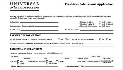 Free 11 Sample College Application Forms In Pdf Ms Word