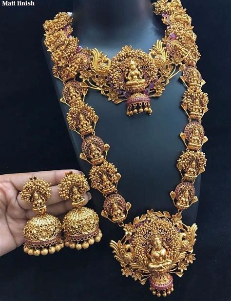 antique reproduction gold plated lakshmi kasu necklace looks like real 22k antiq… antique