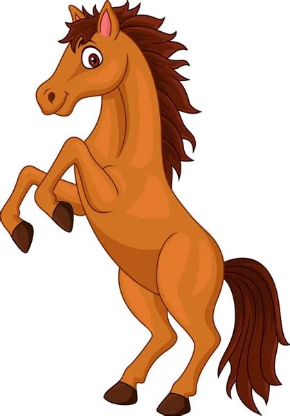 Cartoon Brown Horse — Stock Vector © Nesalomeya 74503535