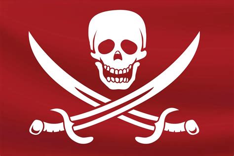 Red Pirate Flag With Swords Art Print Poster X Inch EBay