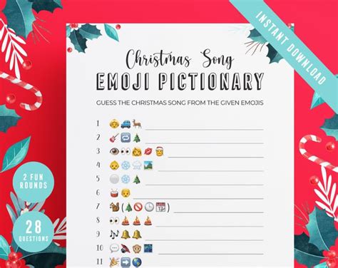 Christmas Song Emoji Pictionary Christmas Games To Play On Zoom