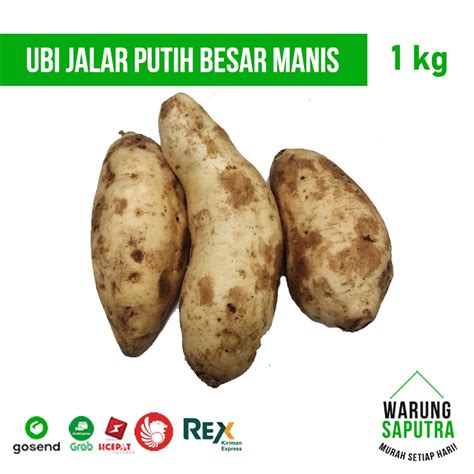 Jual Ubi Jalar Putih Besar Manis Bandung 1 Kg Shopee Indonesia