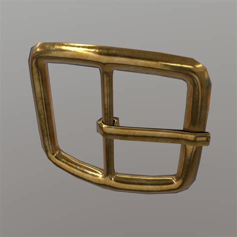 Buckle Low Poly Pbr 3d Model Plaggy