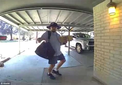 Texas Mailman Is Caught Dancing In Front Of A Home Daily Mail Online