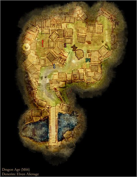 World Atlas Maps Main Areas Denerim Dragon Age Origins Game