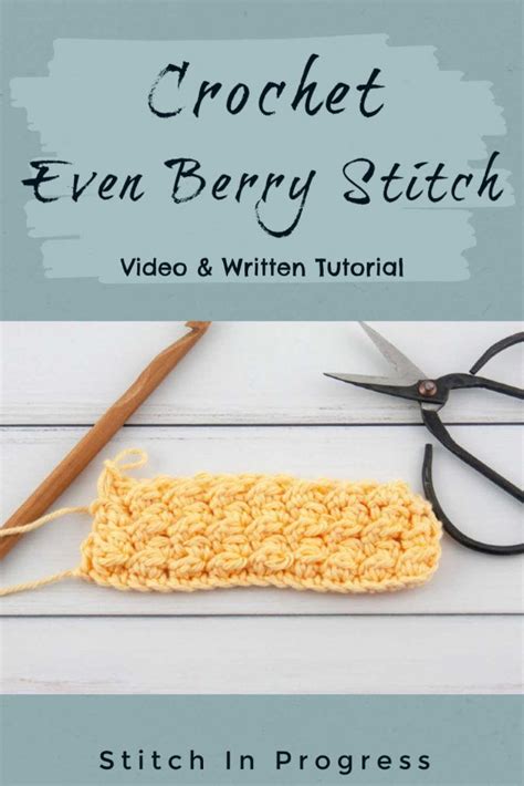 How To Crochet The Even Berry Stitch Crochet Stitches Tutorial