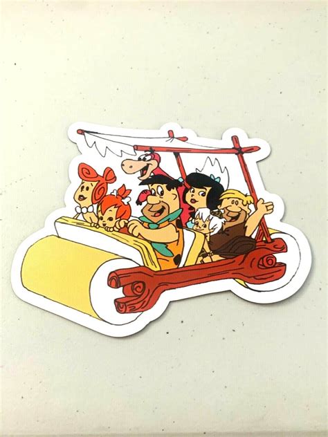 The Flintstones Tv Fridge Magnet Art Saturday Morning Cartoons Rubbles