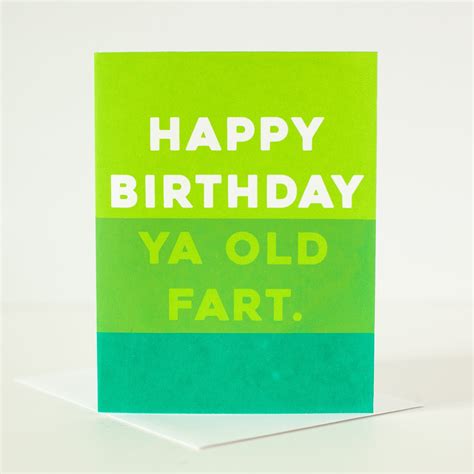 Old Fart Funny Birthday Card For An Old Fart Exit343design