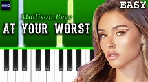 Madison Beer - At Your Worst - Piano Tutorial [EASY] - YouTube