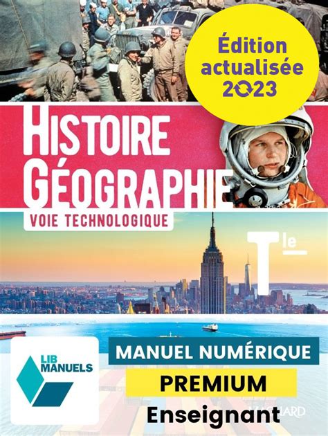 Histoire Géographie Tle Technologique Ed Num 2023 Lib Manuel